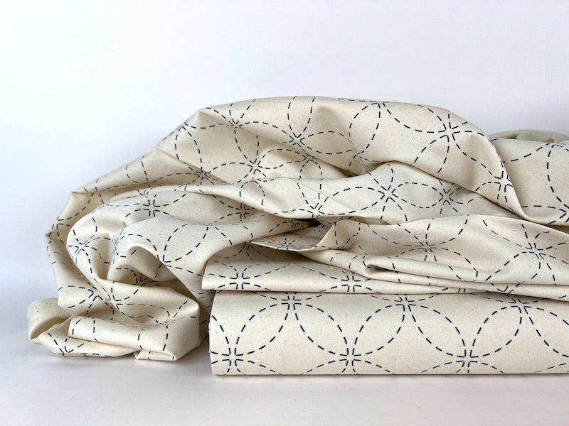 Washout Sashiko - Shippou - Cream