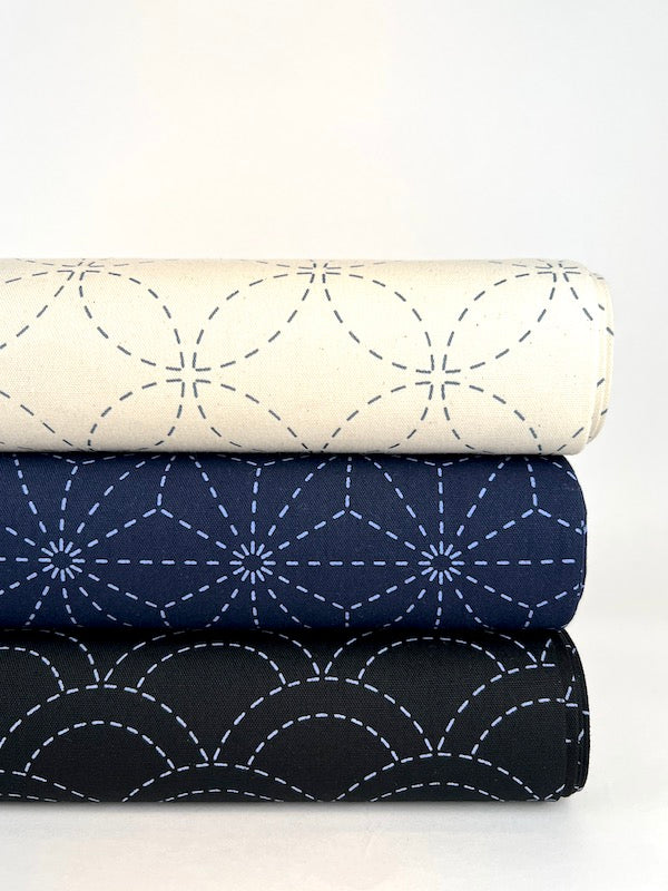 Washout Sashiko - Shippou - Cream