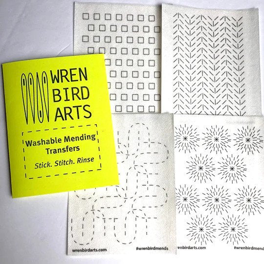 Wren Bird Arts - Washable Mending Transfers for Visible Mending - Various